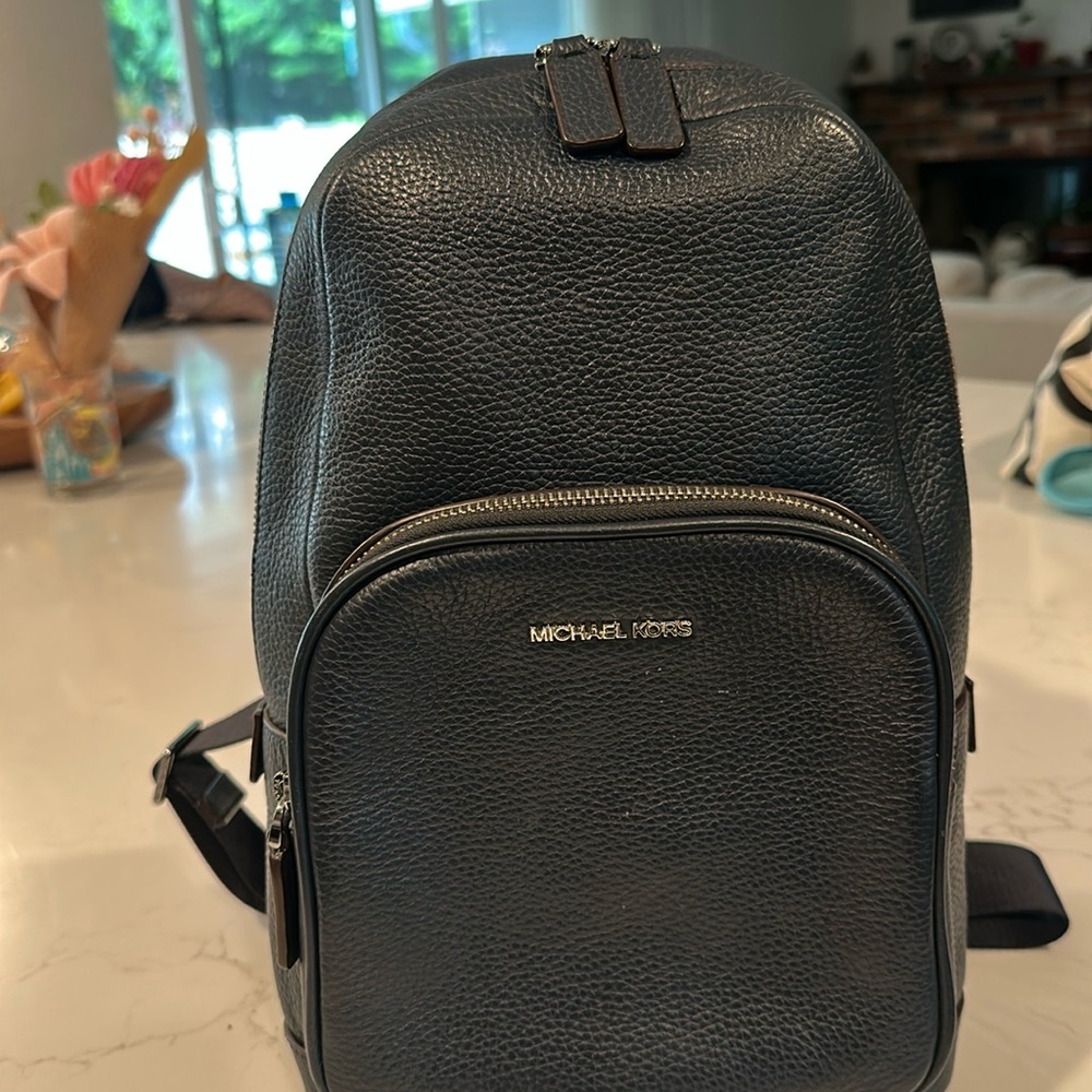 Michael Kors Blue Leather Sling Bag  Backpack NWOT